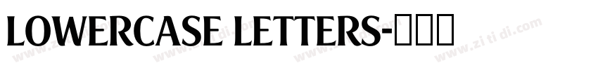 lowercase letters字体转换